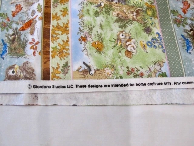 ANIMALES DEL BOSQUE - CAÍDA - TELA GIORDANO STUDIOS - 1,5 YARDAS Foto 2 de 3
