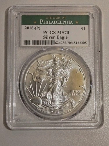 2016-(P) American Silver Eagle $1 Coin PCGS MS70 Struck at Philadelphia