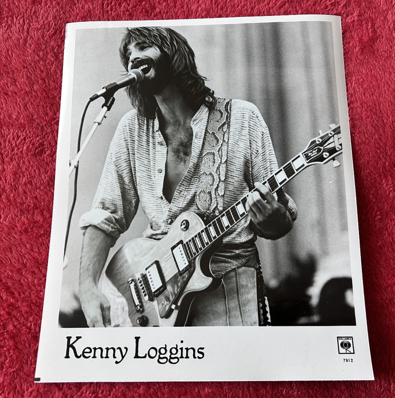KENNY LOGGINS original Columbia Records press photo 1979 Les Paul + chest hair!