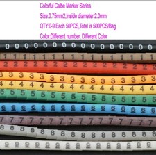 Cable Marker Wire Label  500Pcs Mark Number Wire 0 to 9 Colored 0.75/1.5/2.5 Sqm