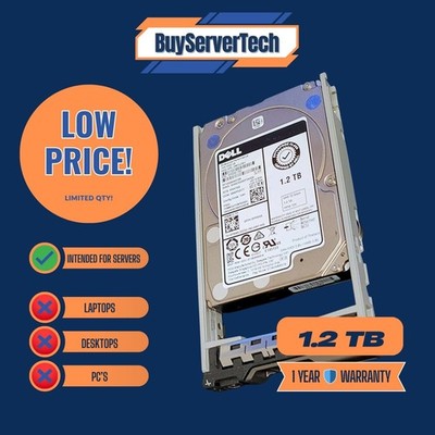 Dell FR6W6 ST1200MM0198 1.2TB 10K RPM 12Gb/s 2.5'' SAS SERVER Hard Drive R Tray