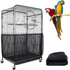 Extra Large Bird Cage Seed Catcher Guard Universal Birdcage Cover Nylon Mesh Net