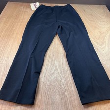 Vintage Sears Perma-Prest Black Dress Pants Women 18 Elastic Waist USA