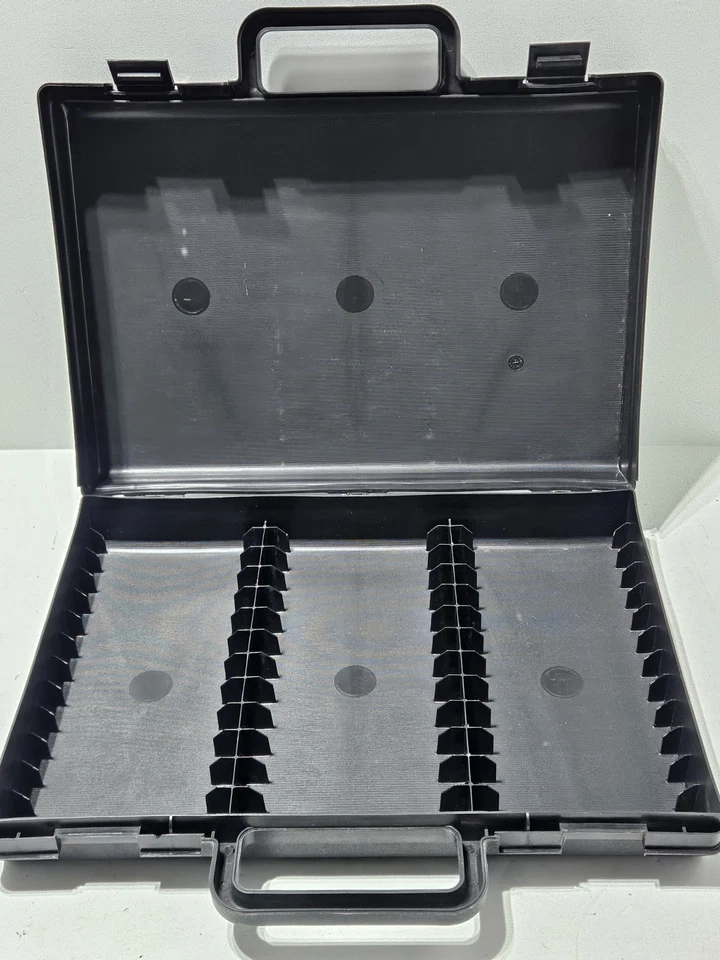 Vintage Clik Case Black Plastic Cassette Storage Carrying Case Holds 36 Tapes - Image 4 of 4