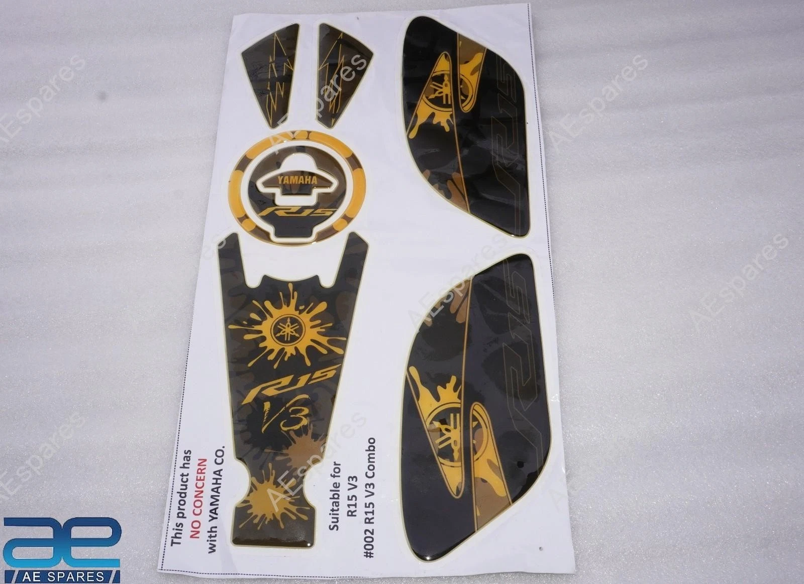 Full Graphics Decals Sticker Kit Compatible With Yamaha R15 V3 view 2