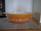 Vintage Pyrex Butterfly Gold 4qt. Mixing Bowl-No.444-Kitchen-Cooking--(c)