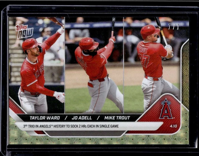 2025 Topps Now #55 Taylor Ward / Jo Adell / Mike Trout FoilFractor #D 1/1