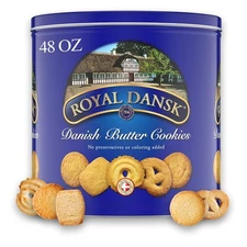 Royal Dansk Danish Butter Cookies, 48oz Exclusive Tin, 3 Pound (Pack of 1) 