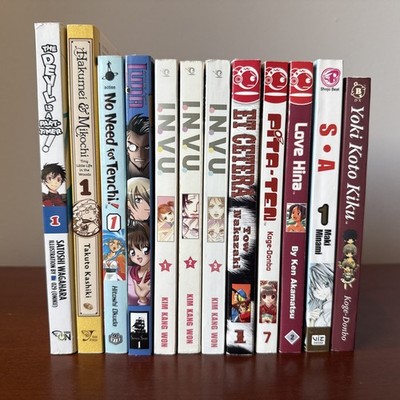 Manga English 12 Vol Mixed Lot - Et Cetera, Pita Ten, Love Hina, SA, Invu, Luna