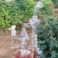 heady Coil Honeycomb Recycler rig pipes bong Glass Smoking Water shushi 14mmbowl