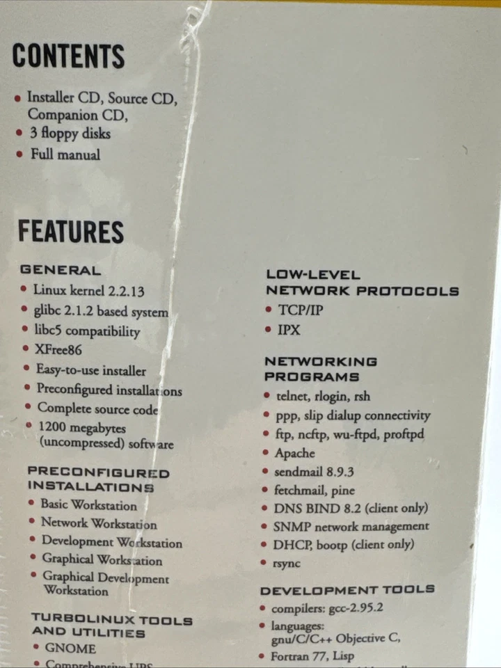 Turbolinux Workstation Operating System 6.0 Factory Sealed High Performance New - Image 3 of 4