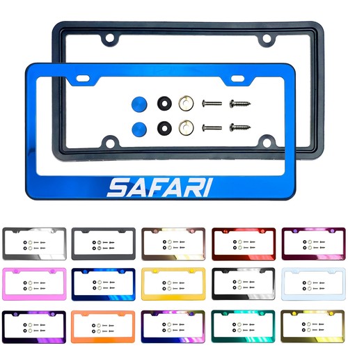 Lasergeätzt Anpassen Edelstahl Nummernschild Rahmen Metallkappen Fit-Safari - Bild 14 von 129