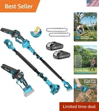 Battery Powered 6 Inch Mini Chainsaw & Pole Saw – Effortless Tree Trimming Tool