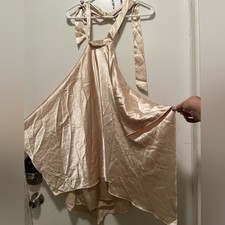 Elegant Cream Halter Dress