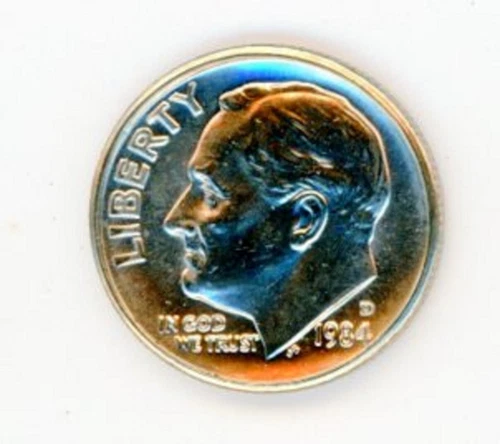 1984D ROOSEVELT DIME IN GEM BRILLIANT UNCIRCULATED CONDITION