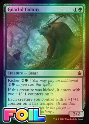 x1 Gnarlid Colony FDN Foundations MTG 224 FOIL COMMON M/NM 1x