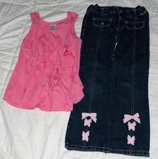 Pants Jeans Pink Blouse Set Size 6 Girl Gymboree