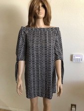Women's NWOT Bar III Black Combo Dress Split Sleeve Size Small