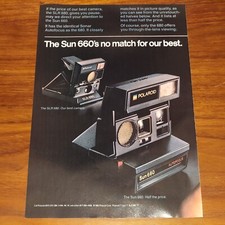 POLAROID SUN 660 PRINT AD MAGAZINE ADVERTISEMENT AUTOFOCUS INSTANT CAMERA