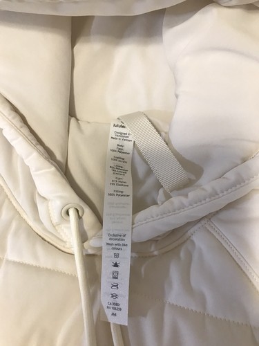New Lululemon Dynamic Movement Hoodie Pullover Jacket Off White Size 2 XXS NWT - Picture 3 of 7