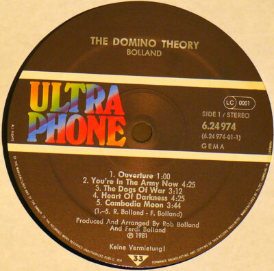 Bolland & Bolland - The Domino Theory (LP, Album) (Very Good Plus