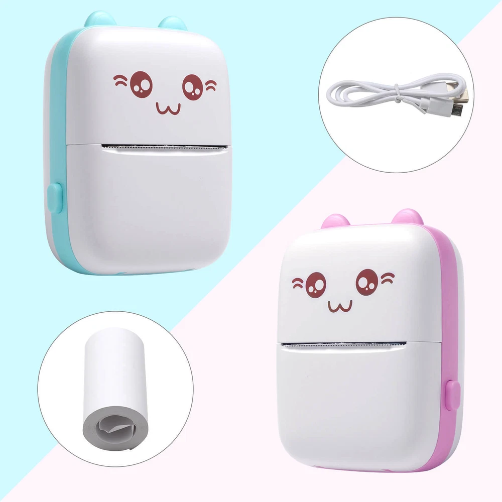 Portable Mini Thermal Printer Pocket Photo Printer Wireless Bluetooth Printing