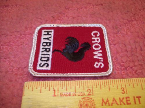 Vintage Crows Hybrids Sew On Patch Red, Black Rooster, NOS for Hat Cap Jacket... - Picture 2 of 3