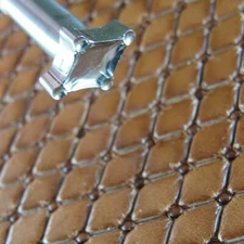Small Button Tufted/Quilted Pattern Leather Stamp, Stainless Steel Leather Tool