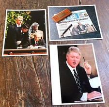 Set of 3 Pictures of Israel- Palestina Signing Agreement w/Parker Duofold CM1528