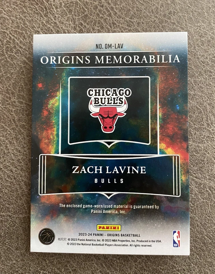2023-24 Panini Origins Memorabilia Zach LaVine Patch /25 *First on Print* - Image 2 of 2