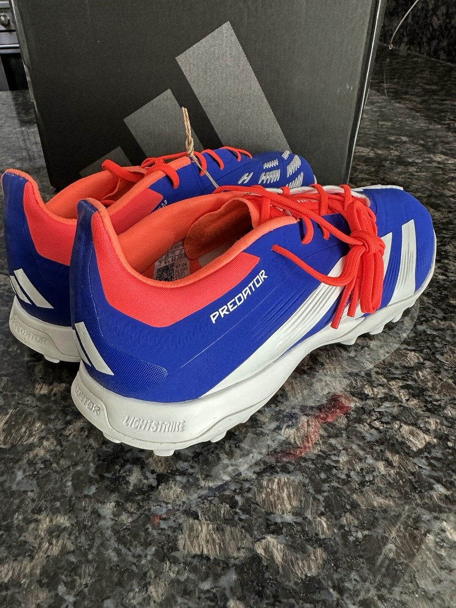 adidas Predator Elite TF Turf Boots Lucid Blue White IF6372 Men\'s Sz 7 Lady 8 adidas Predator Elite Turf - Lucid Blue/Ftwr White/Solar Red  main image 4