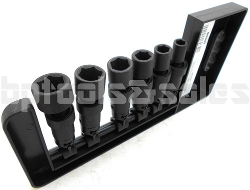 6Pcs 1/4" Drive Universal Swivel Impact Socket Set Professional SAE Socket - Picture 3 of 3