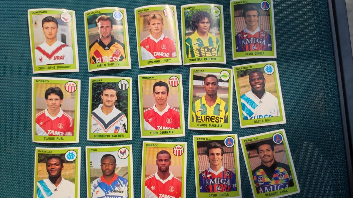 340 ACTION GERALDO PARIS PSG TOULOUSE FC PANINI FOOTBALL CARD 93 1992