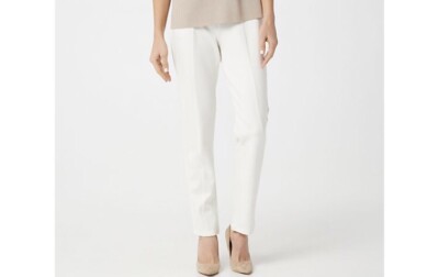 Susan Graver Petite Ponte Knit Pull-On Pants w/ Seam Detail