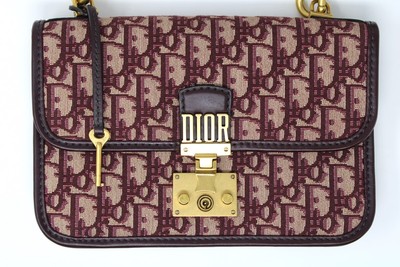Dior M5818CTZO-M974 Oblique DiorAddict Flap Shoulder Bag Burgundy 