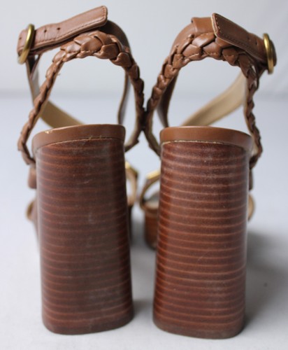 Sandalias de plataforma Michael Kors Kailey adornadas para mujer JL3 marrón talla US:6,5 - Imagen 11 de 12