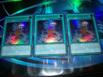 3x Spright Gamma Burst 1st Edition Ultra Rare BLTR-EN105 Yu-Gi-Oh!