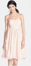 New! $265 Jenny Yoo 'Keira' Convertible Strapless Chiffon Dress SZ 0