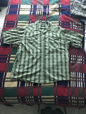 REDHEAD SHORT SLEEVE SHIRT GREEN SHADOW PLAID MENS SIZE XXL 2XL