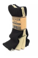 Dockers Mens 3 Pack Classics Casual Crew Cotton Socks Black Navy Khaki 10-13