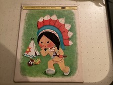 1967 Whitman Indian Preschool Frame-Tray Puzzle
