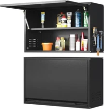 Metal Wall Cabinet with Adjustable Shelf for Garage Storage Tool Chest Cabinet 