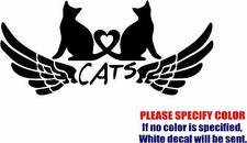 Cat Gadgets Wings Graphic Die Cut decal sticker Car Truck Boat Window Bumper 7"
