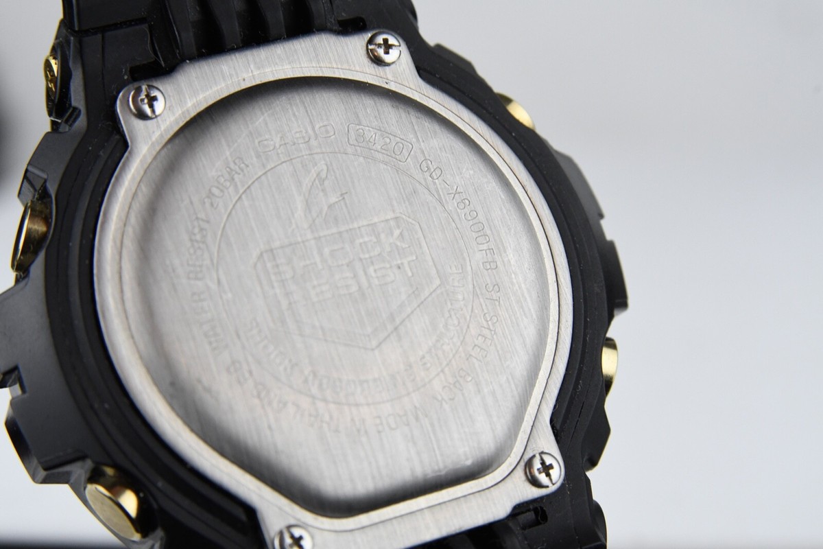 Casio G-SHOCK 3420 Men's Black & Gold GD-X6900FB XLARGE
