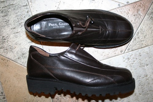 PAUL GREEN LOAFERS BOOTS WOMENS SHOES SIZE 6-6.5 BROWN LEATHER 3.5 UK UNISEX - Picture 6 of 6