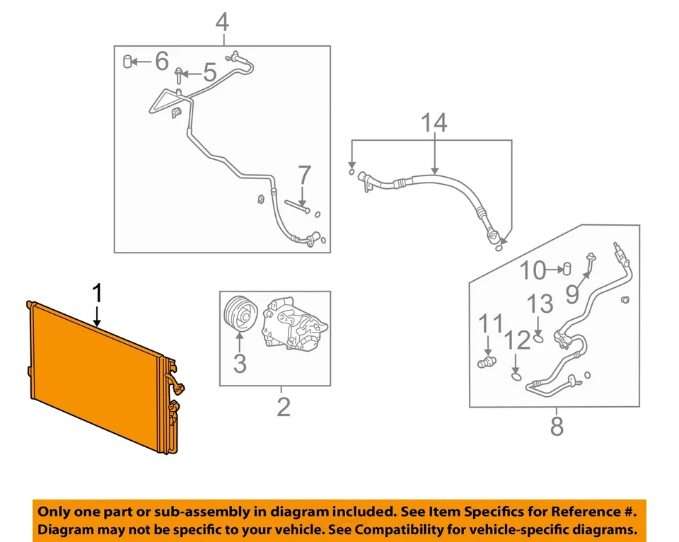 Used A/C Condenser fits: 2007 Saturn Ion Grade A - Image 3 of 4