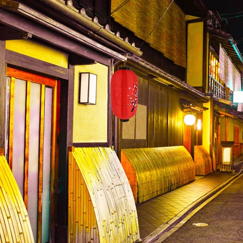Set of 4 Japanische Laterne Pflaume Restaurant Dekoration Eisenlaterne Mädchen - Bild 6 von 12