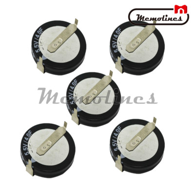 5PCS 5.5V 4F Super Capacitor Smart Capacitance component H-Type Button Capacitor