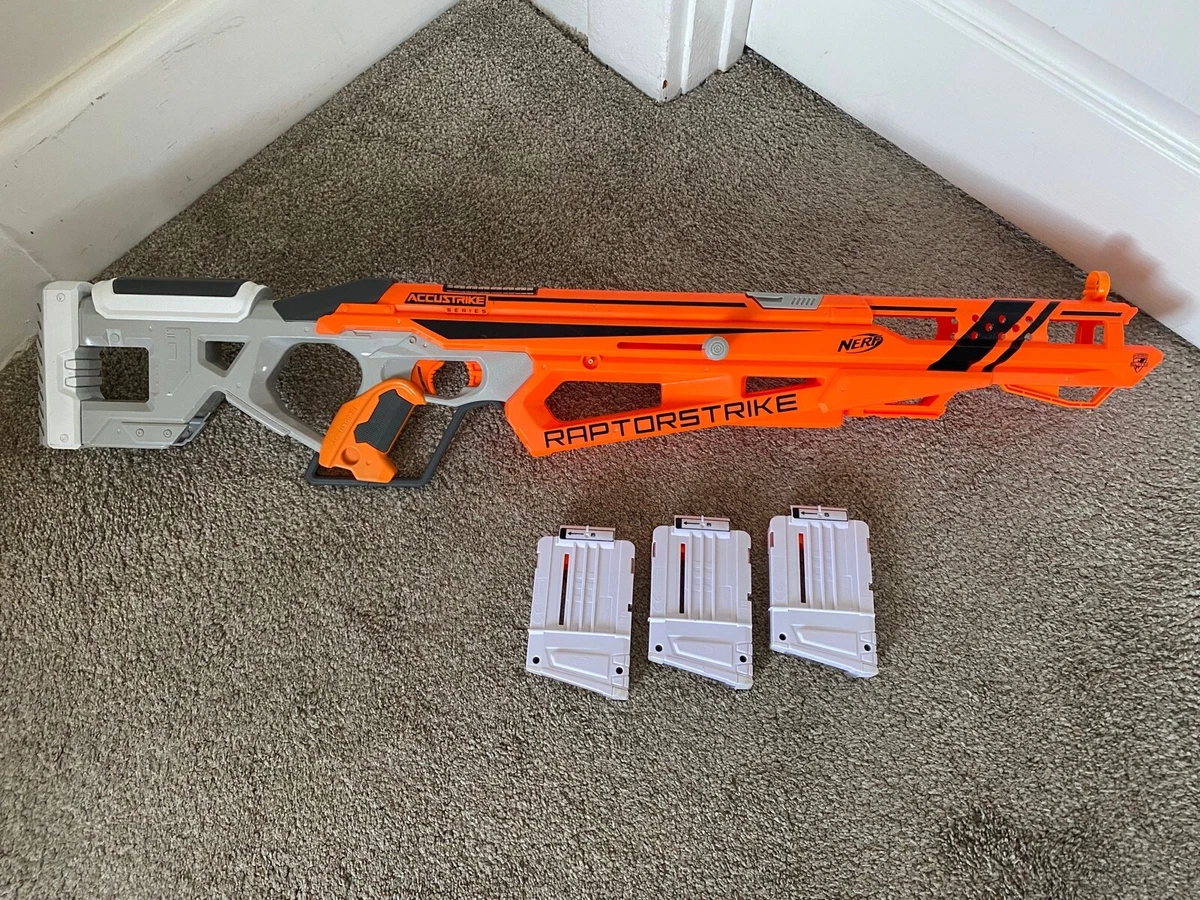Nerf Accustrike Raptorstrike Orange with Bipod and 3 Magazines