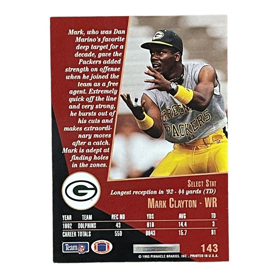 1993 Score Select 143 Mark Clayton Green Bay Packers Football Card eBay